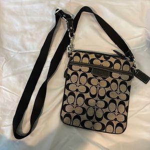 Coach crossbody satchel purse . Some light staining on inside from light use